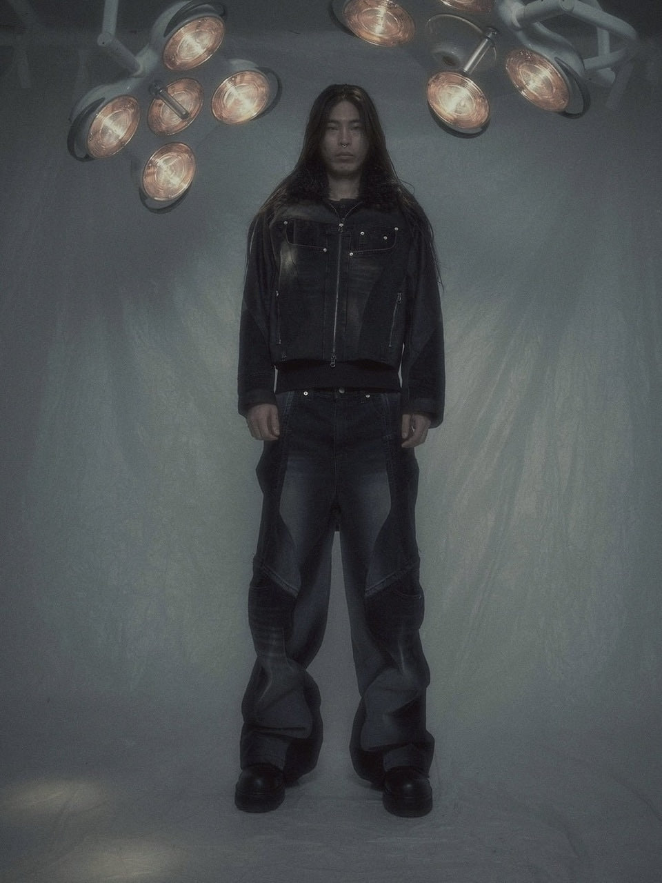 【SURGERY】Surgery fur trimming denim jacket