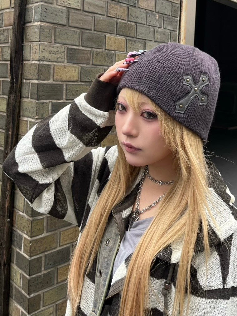 受注制【Never mind the XU】cross beanie / 【ネバーマインドザエックスユー】クロスビーニー (6color)