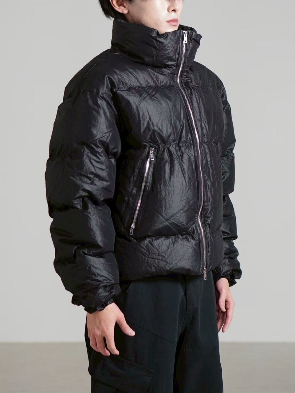 受注制【Chikashitsu +】cropped puffer jacket / 【チカシツプラス】クロップドパファージャケット (3color)