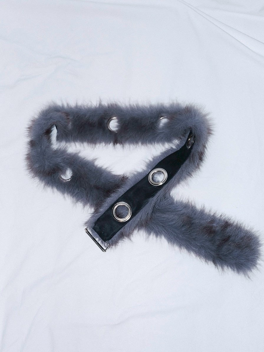 1/2 20:00発売【CHERRYQUIRI】fur loop eyelet belt