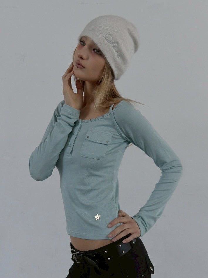 【SETUP‐EXE】ANGORA LOGO BEANIE / 【セットアップエグゼ】アンゴラロゴビーニー