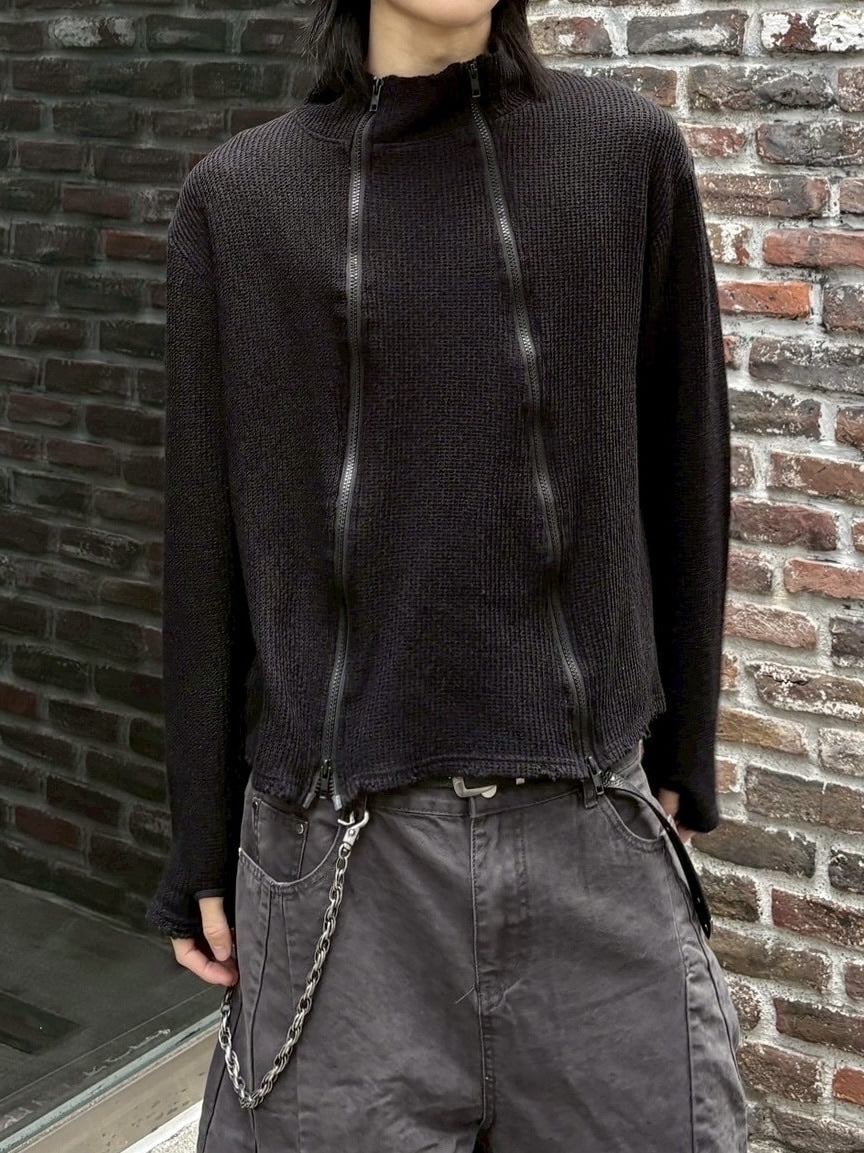 受注制【youll】vertical twin-zip top (2color)