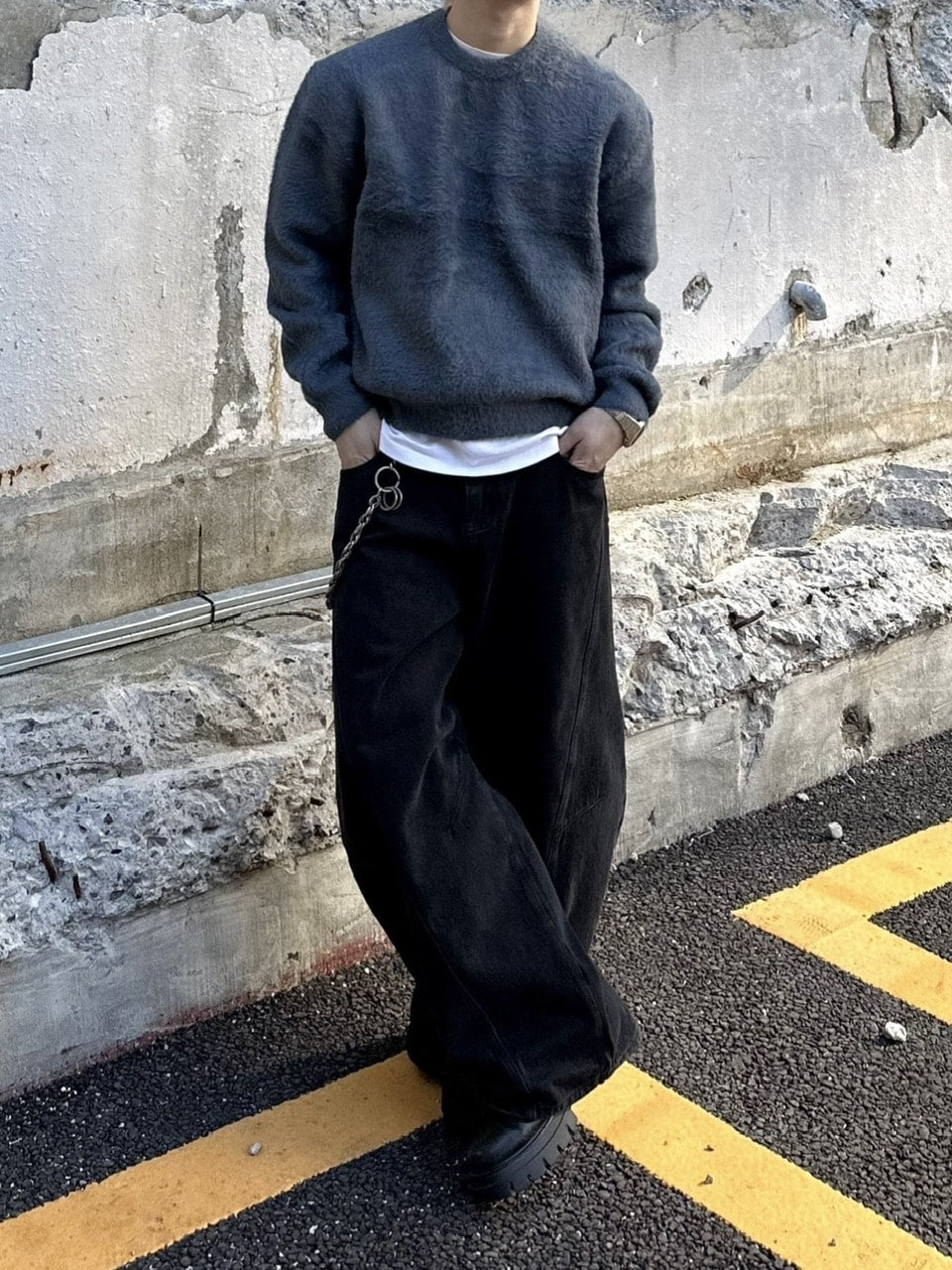 大阪店WEB限定受注制【Chikashitsu +】cropped hairy knit / 【チカシツプラス】クロップドヘアリーニット (3color)