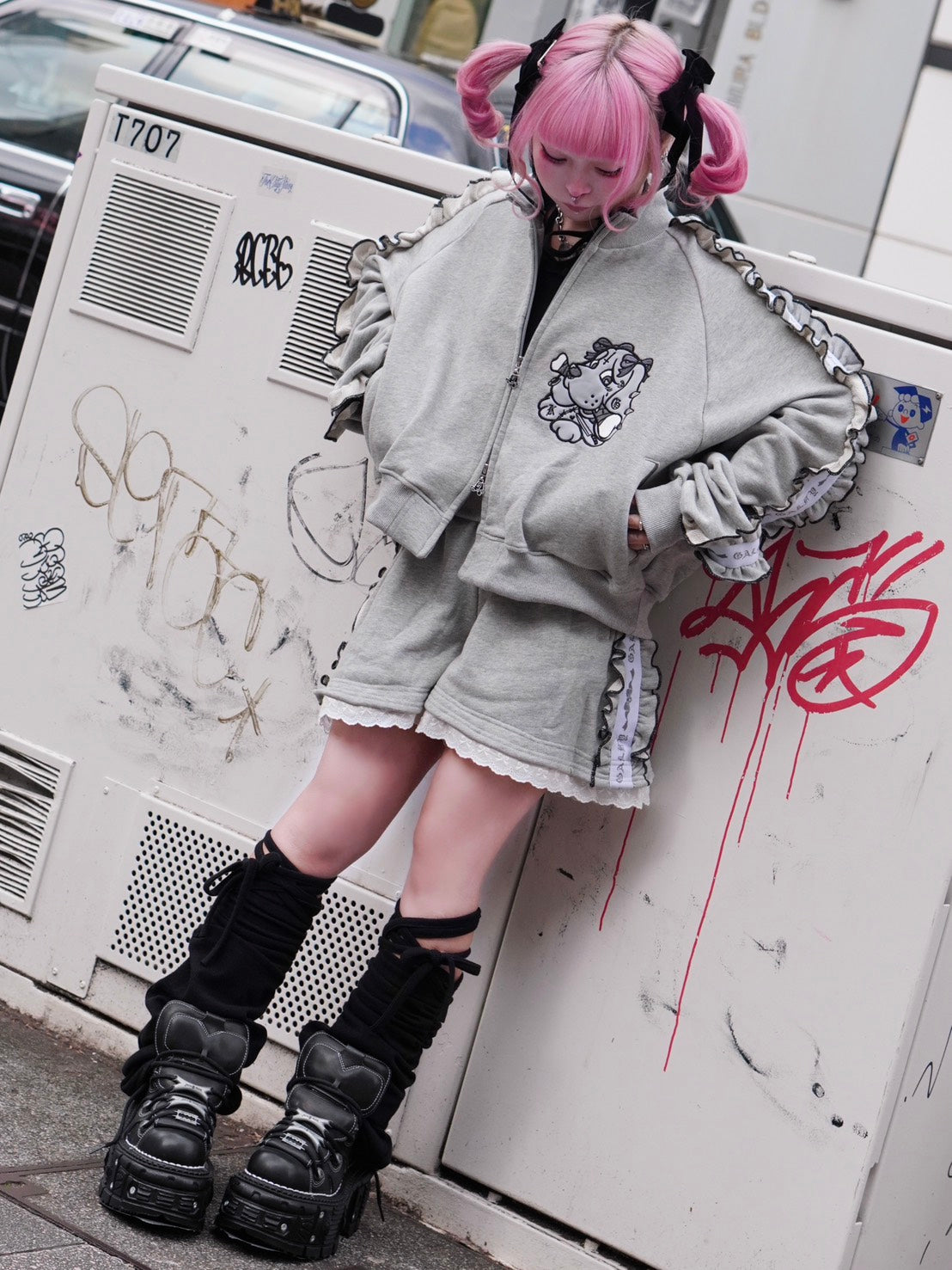 2/8 20:00発売 Pressing限定 【GALFY×kuua】コラボセットアップ (2color)