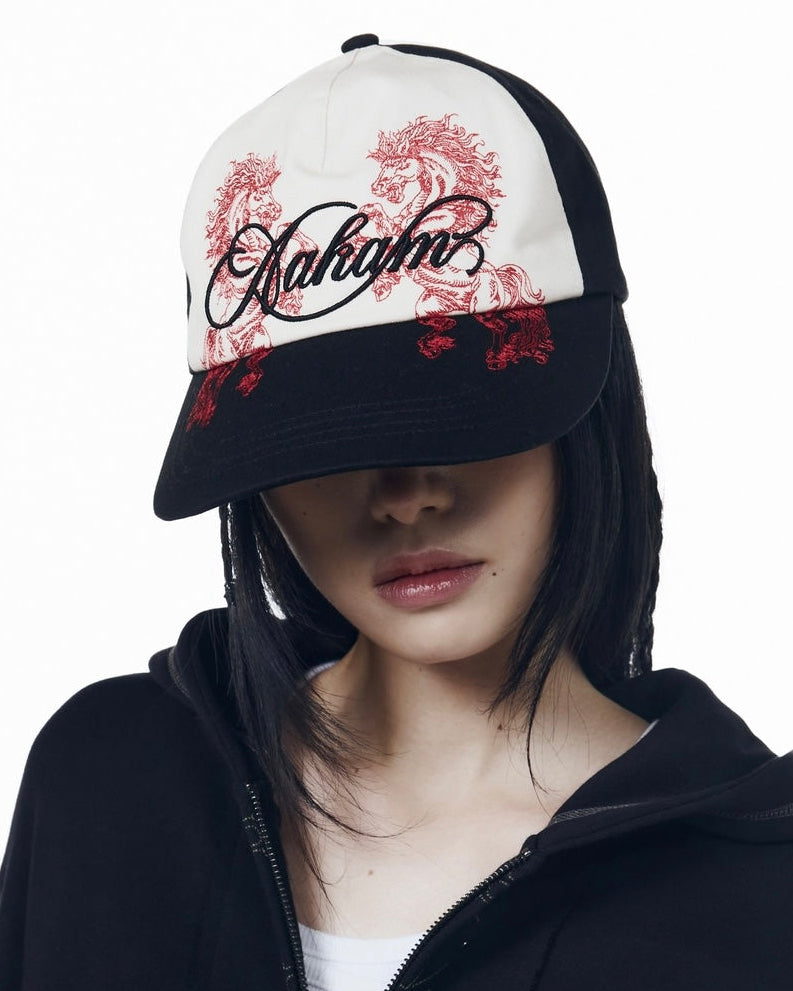 【AAKAM】Tribal Twin Horse Cap
