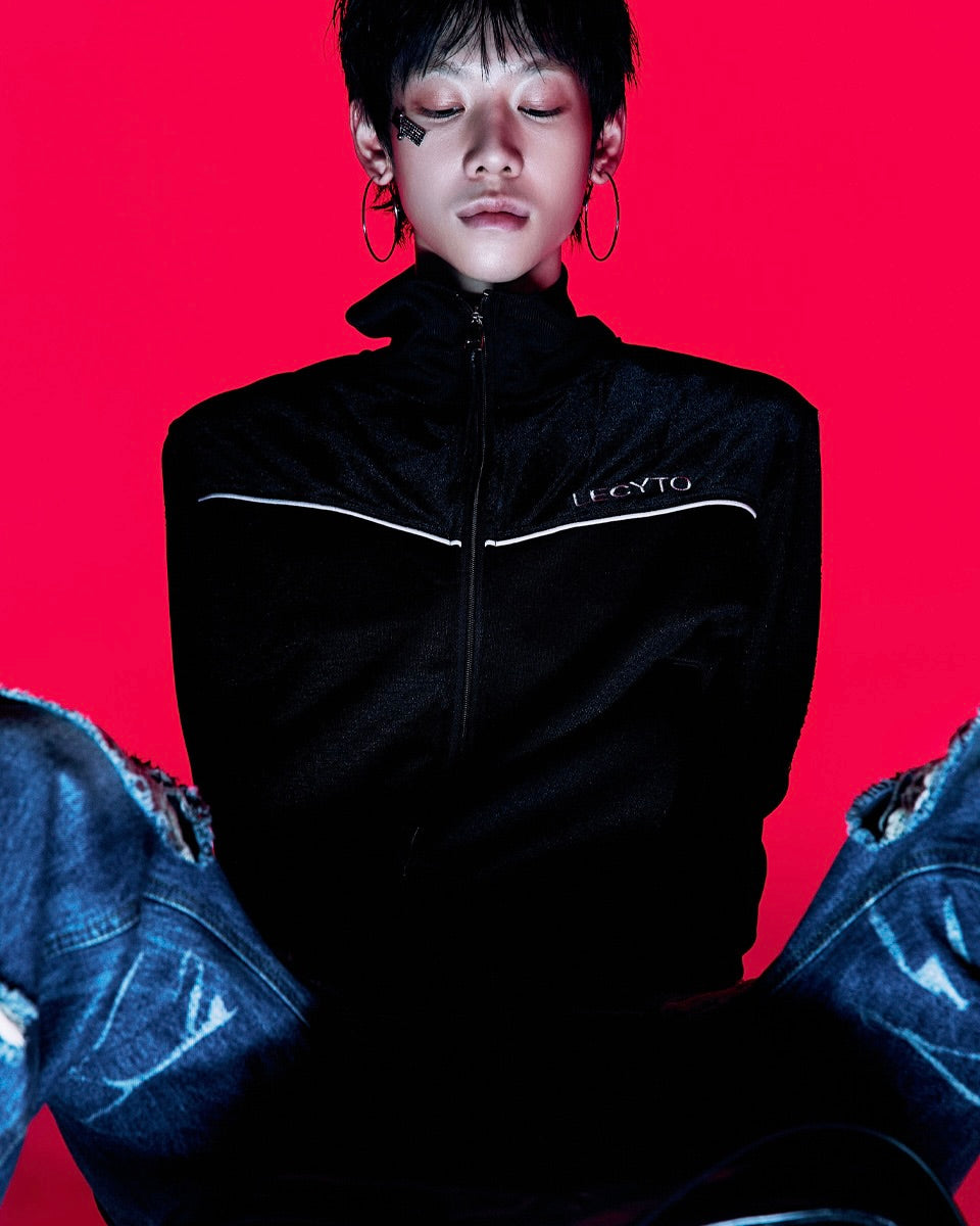 【LECYTO】Piping Line Track Zip Up Jacket