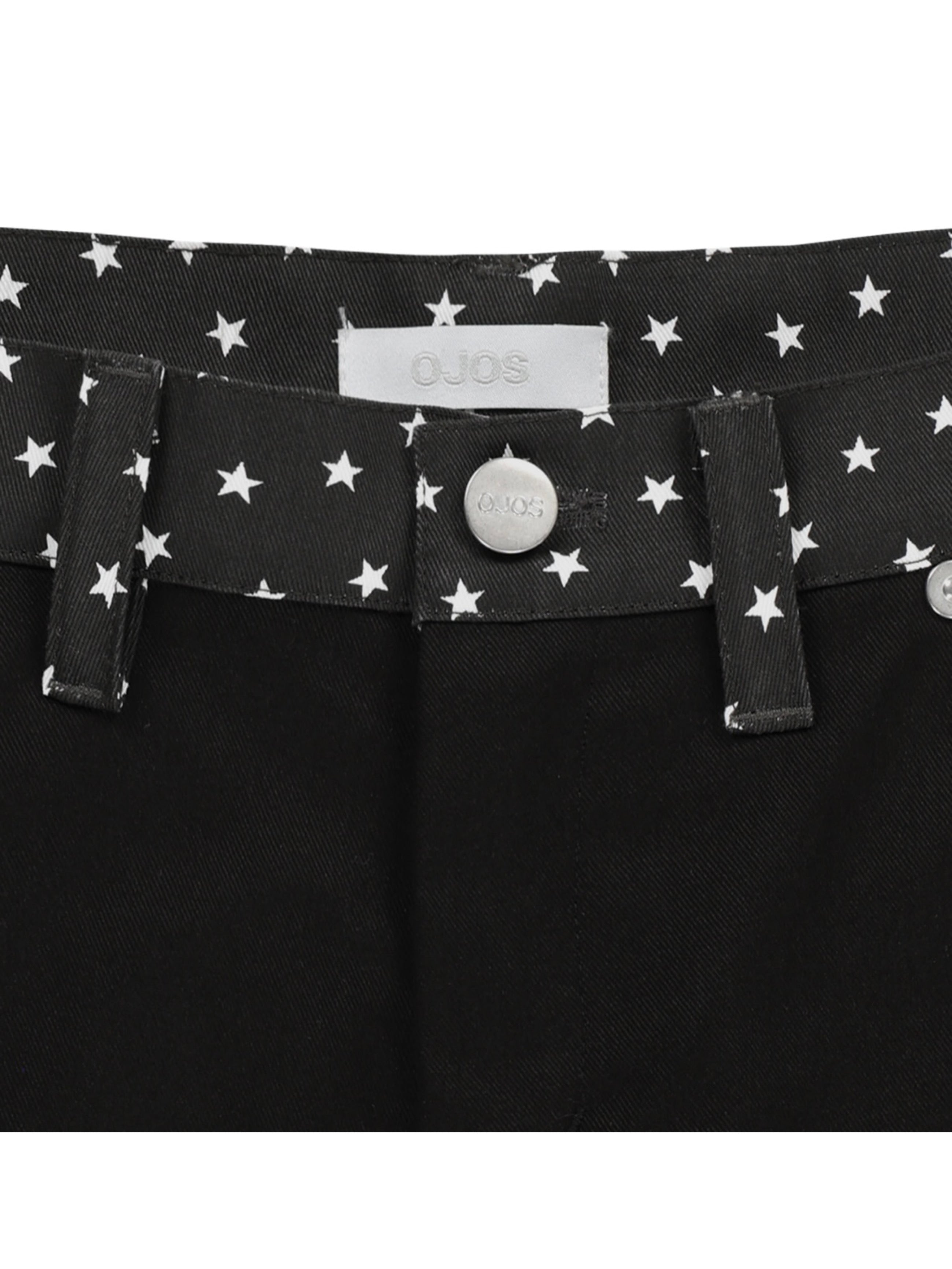 【OJOS】Star Trim Bootcut Trousers