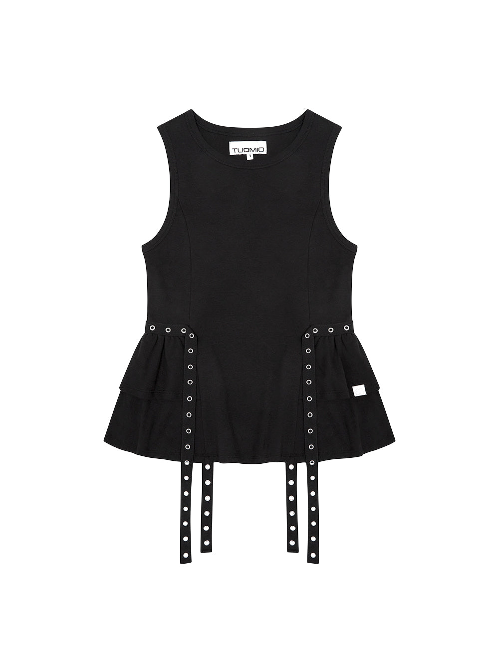 6/8 21:00発売【TUOMIO】EYELET BELTED TANK TOP
