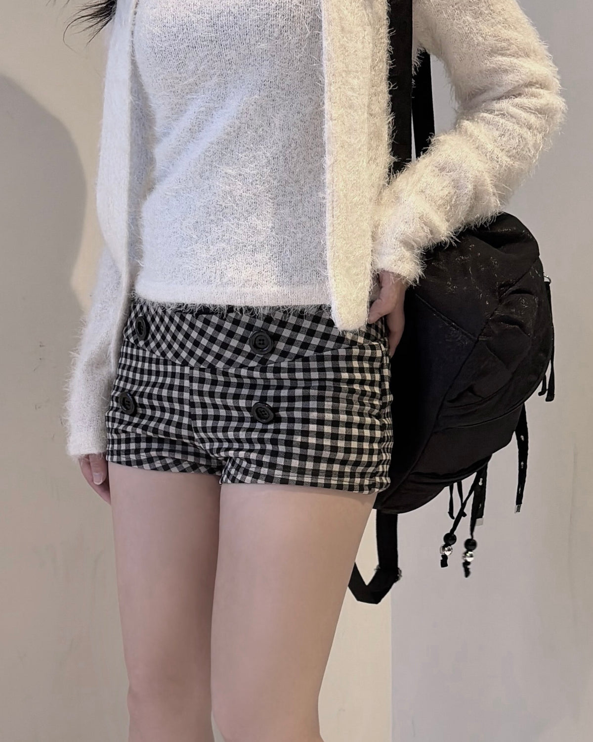 受注制【nmtc+】Check Button Micro Shorts