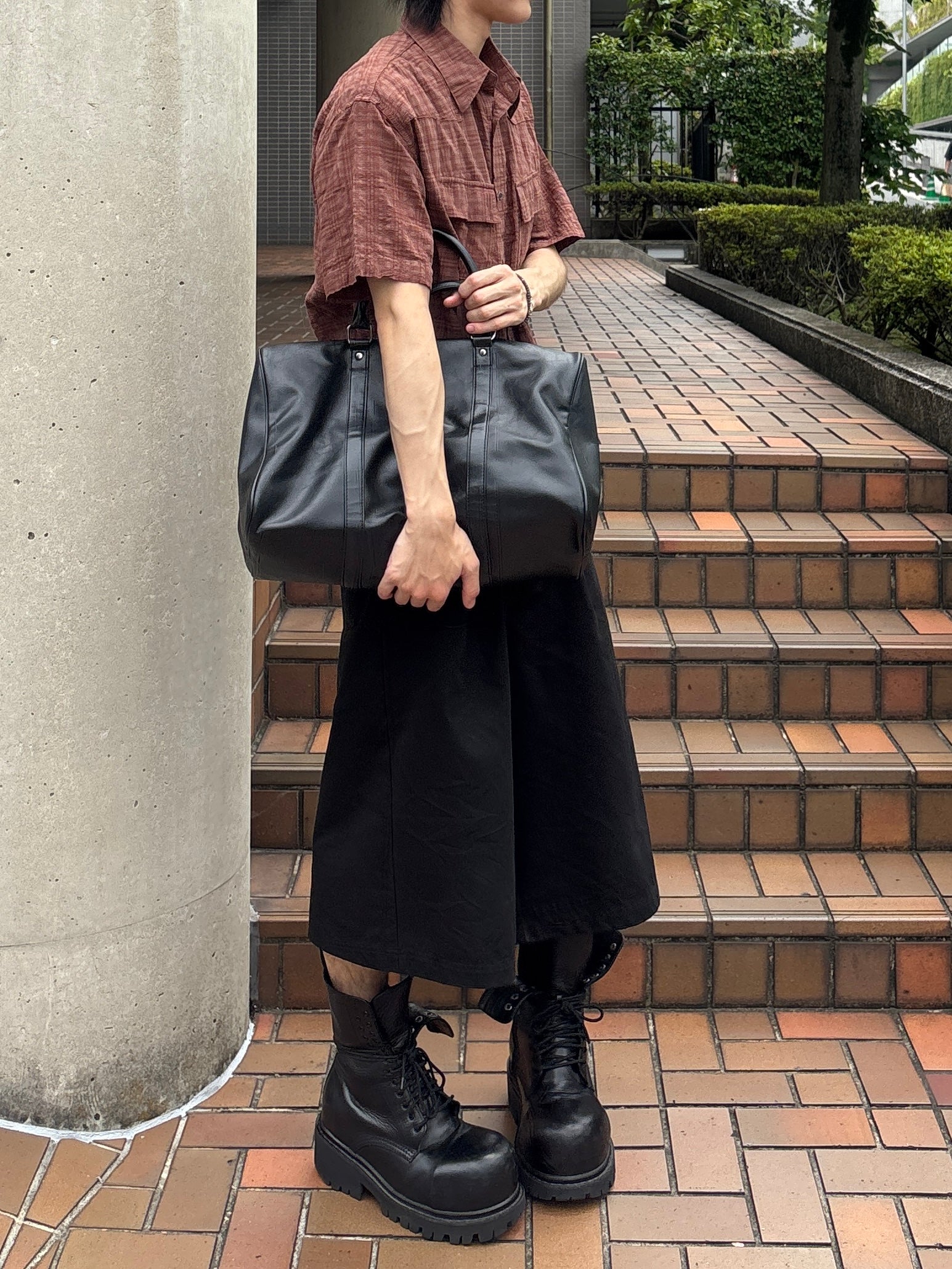 受注制【youll】Cut off half sleeve check shirt (3color)