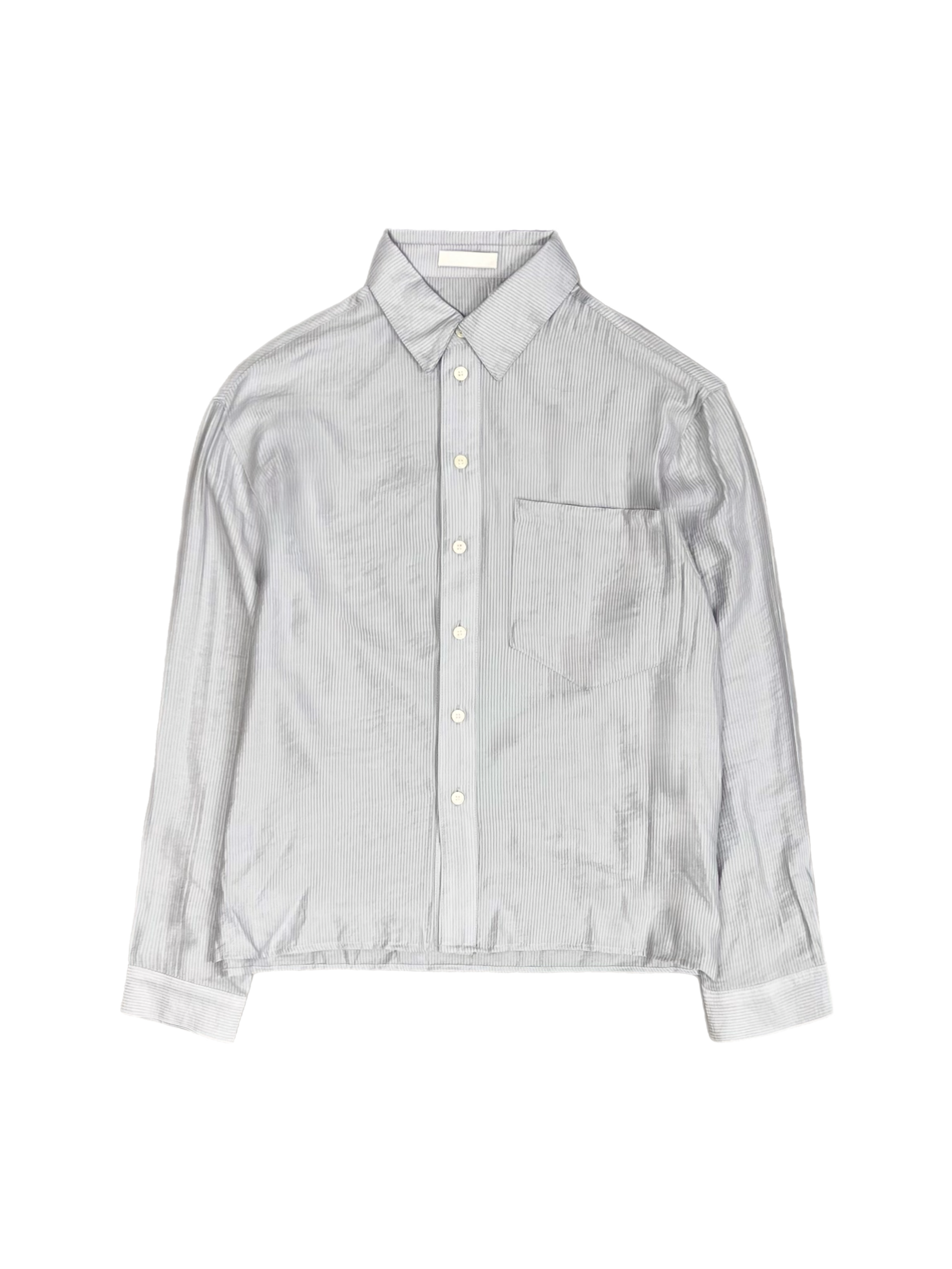 5/8 20:00 発売 受注制【Chikashitsu +】soft cropped stripe shirt (3color)