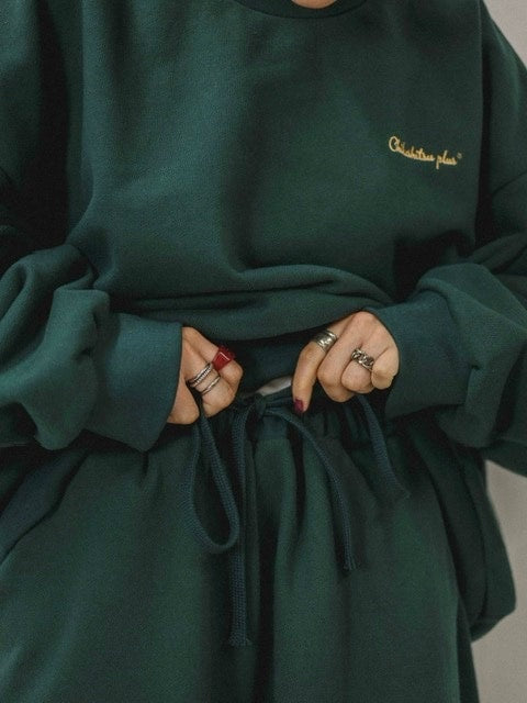 【Chikashitsu + ORIGINAL】loose logo sweat pants (3color)