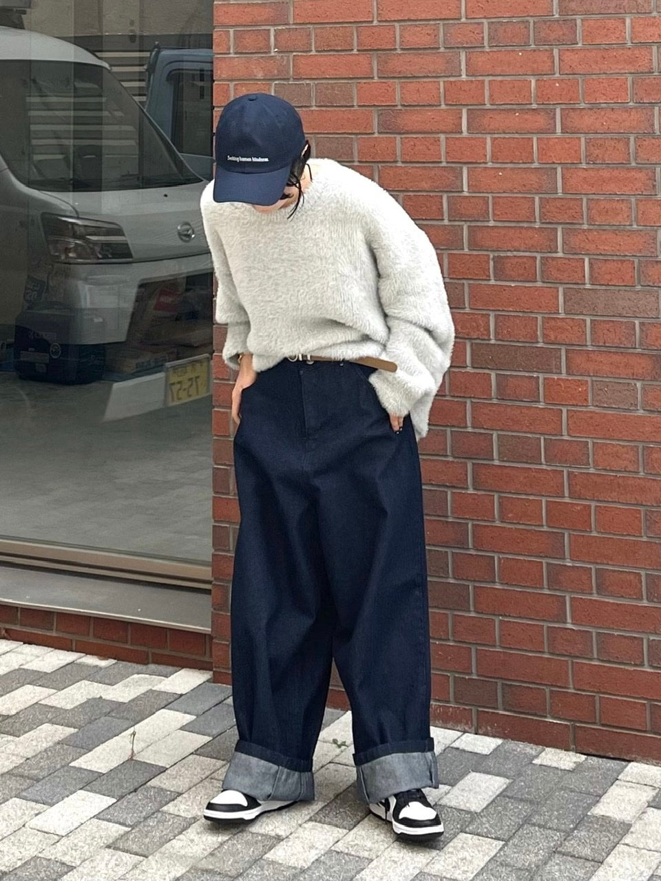 受注制【Chikashitsu +】super wide denim pants (4color)
