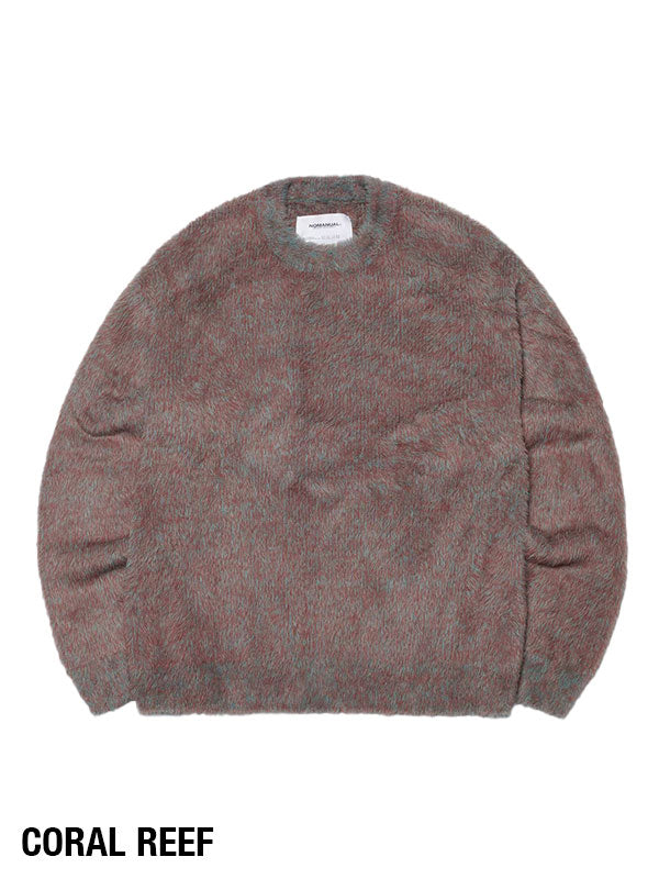 【NOMANUAL】CROPPED HAIRY KNIT (15color) / 【ノーマニュアル】クロップドヘアリー長袖ニット