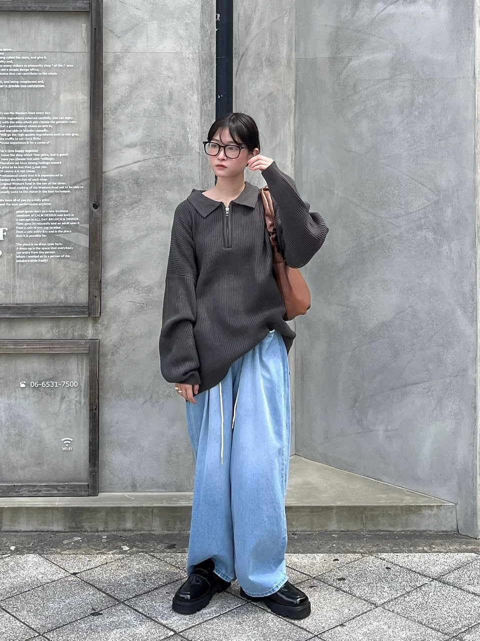 受注制【Chikashitsu +】rope wide denim pants (3color)