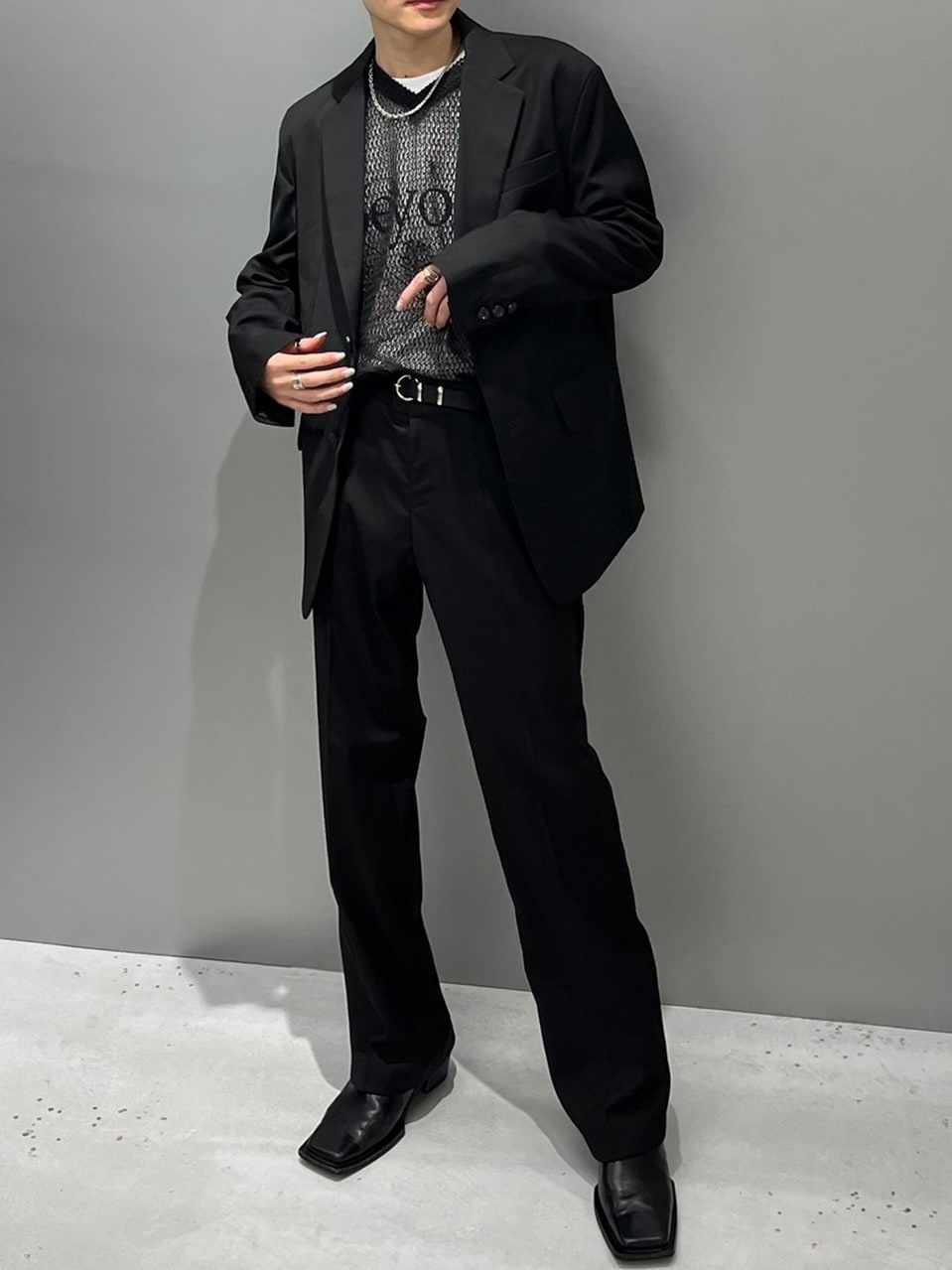 【Chikashitsu +】set up straight slacks (4color)