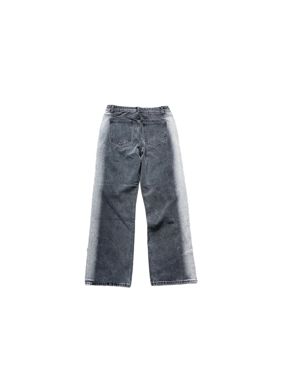 受注制【Chikashitsu +】screw stitch slit denim pants (2color)