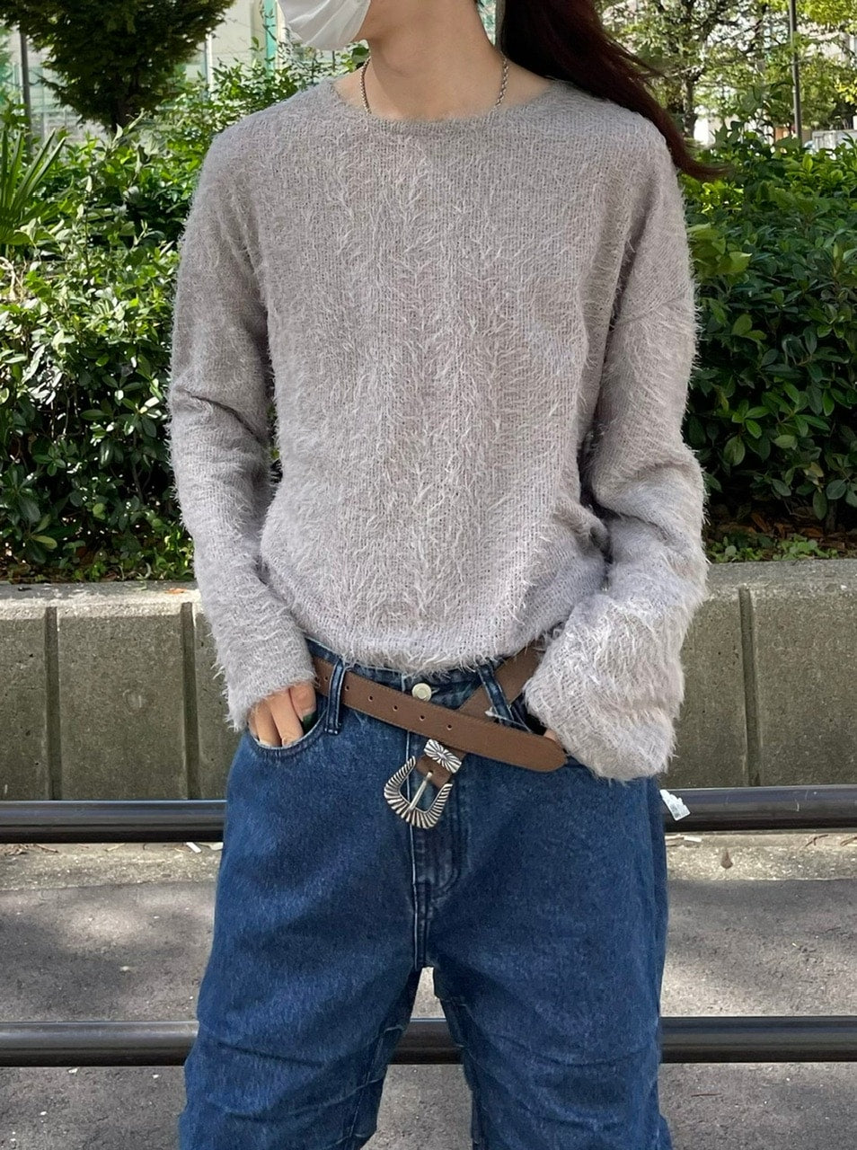 受注制【Chikashitsu +】shaggy knit (5color)