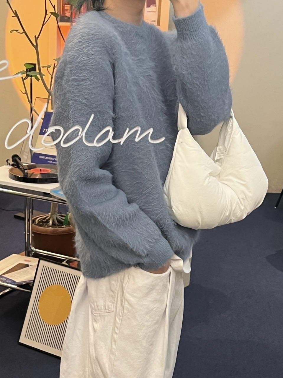 受注制【Chikashitsu +】hairy knit (2color)