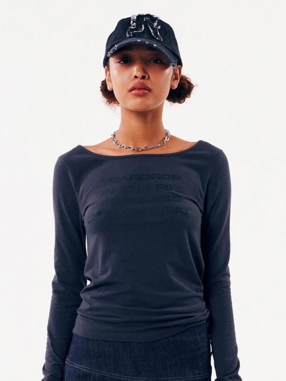 【runningHIGH】LETTERING SLIM L/S TEE / 【ランニングハイ】レタリングスリム長袖Ｔシャツ