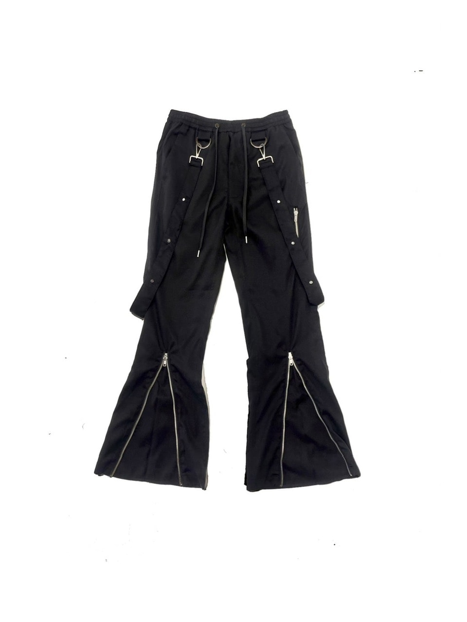 【Bizarre Maiden】strap zipper flared pants (2color)