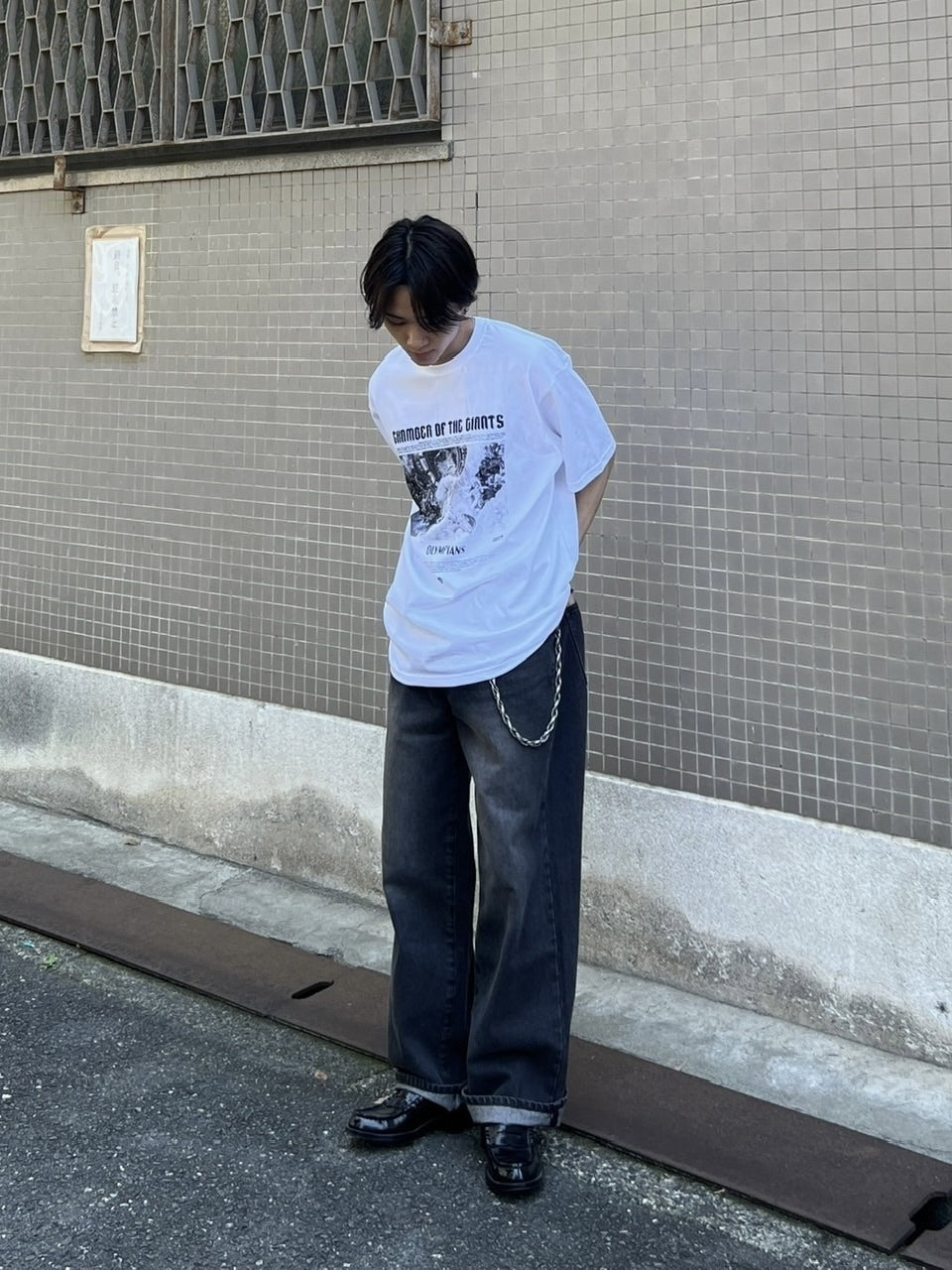 大阪店WEB限定受注制【Chikashitsu +】vintage color wash wide denim