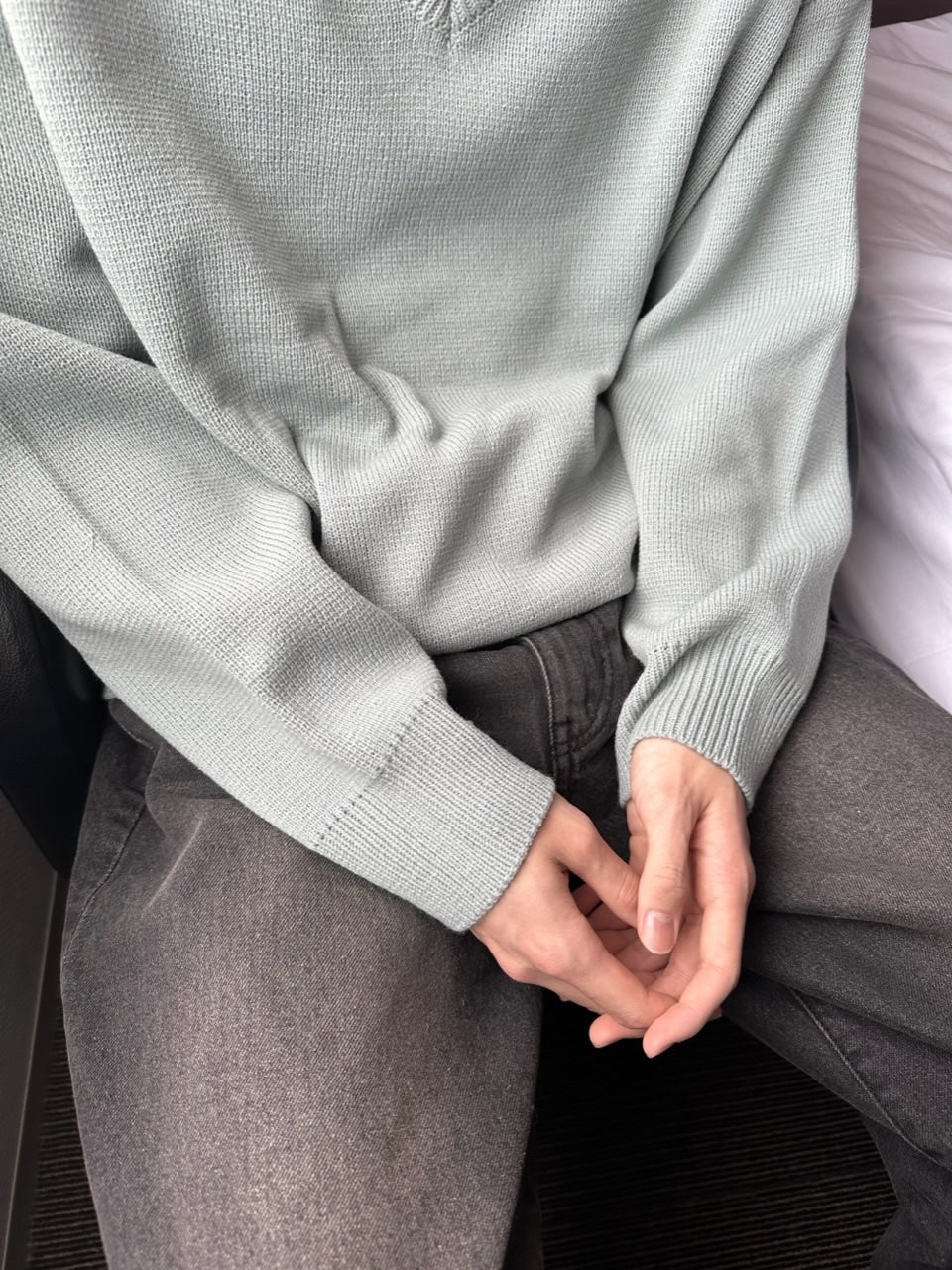 大阪店WEB限定【Chikashitsu +】basic v neck knit (4color)