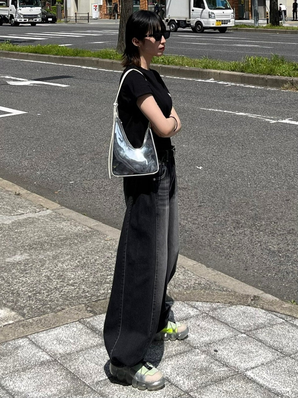 受注制【Chikashitsu +】snap button stitch denim pants / 【チカシツプラス】スナップボタンスティッチデニムパンツ