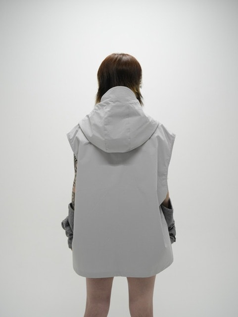 受注制【Never mind the XU】sleeveless zip up hoodie (3color)