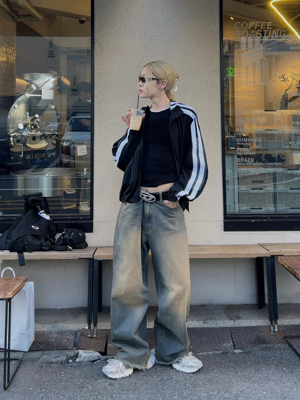 受注制【Chikashitsu +】vintage faded wash denim pants