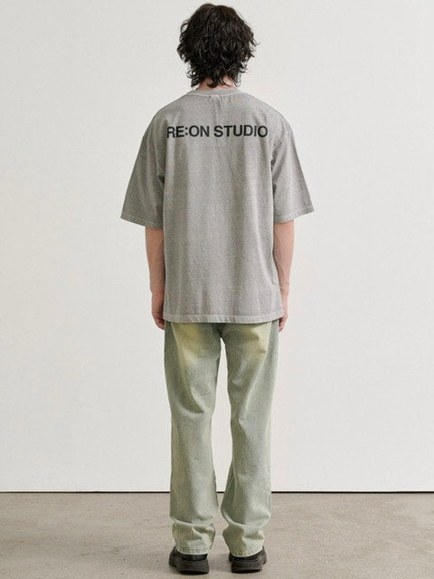 【RE:ON STUDIO】REON BACK LOGO PIGMENT T-SHIRT