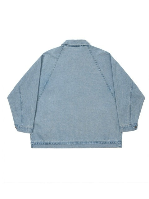 【AJOBYAJO】Batwing Oversized Denim Jacket