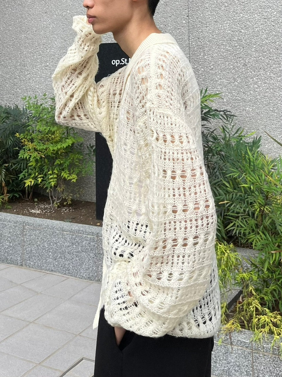 受注制【Chikashitsu +】pastry collar knit cardigan (5color)