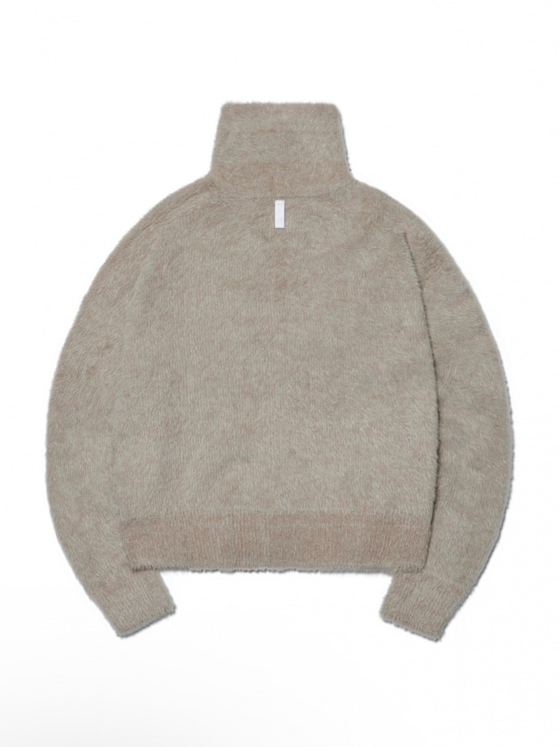 【NOMANUAL】HIGH NECK HAIRY KNIT ZIP-UP