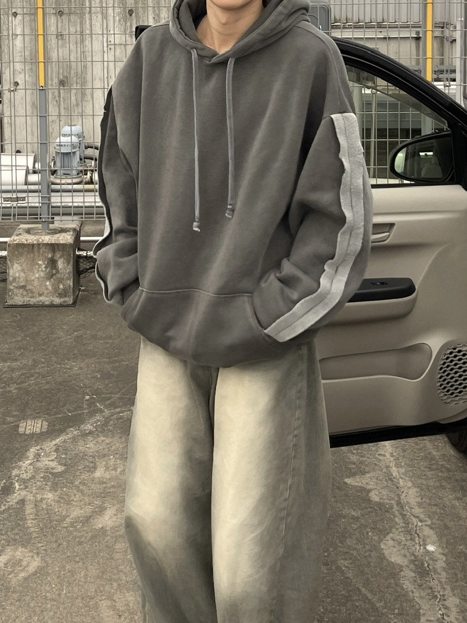 【youll】set up pigment sweat hoodie (2color)