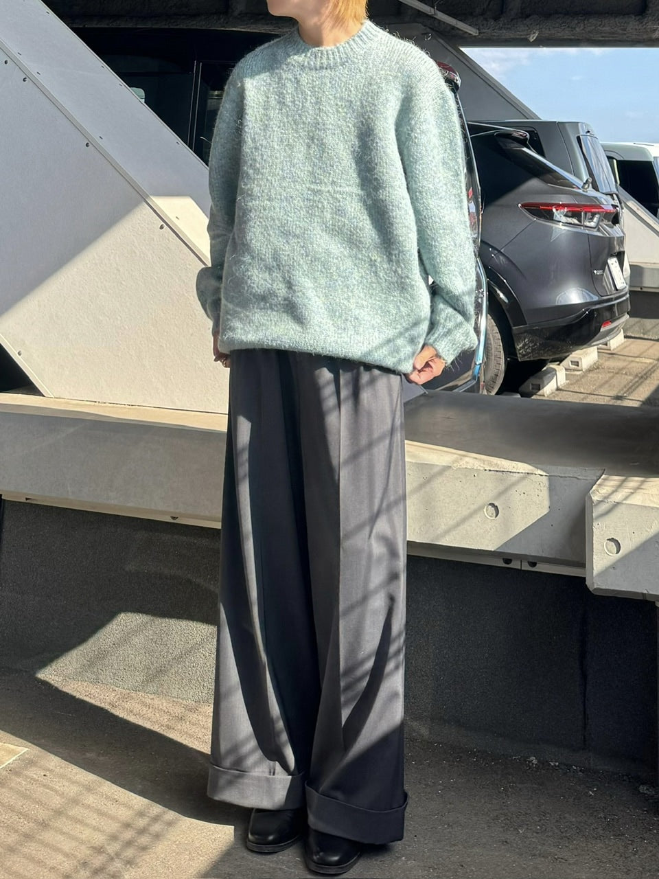 受注制【RENOL】wool mix round knit (4color)