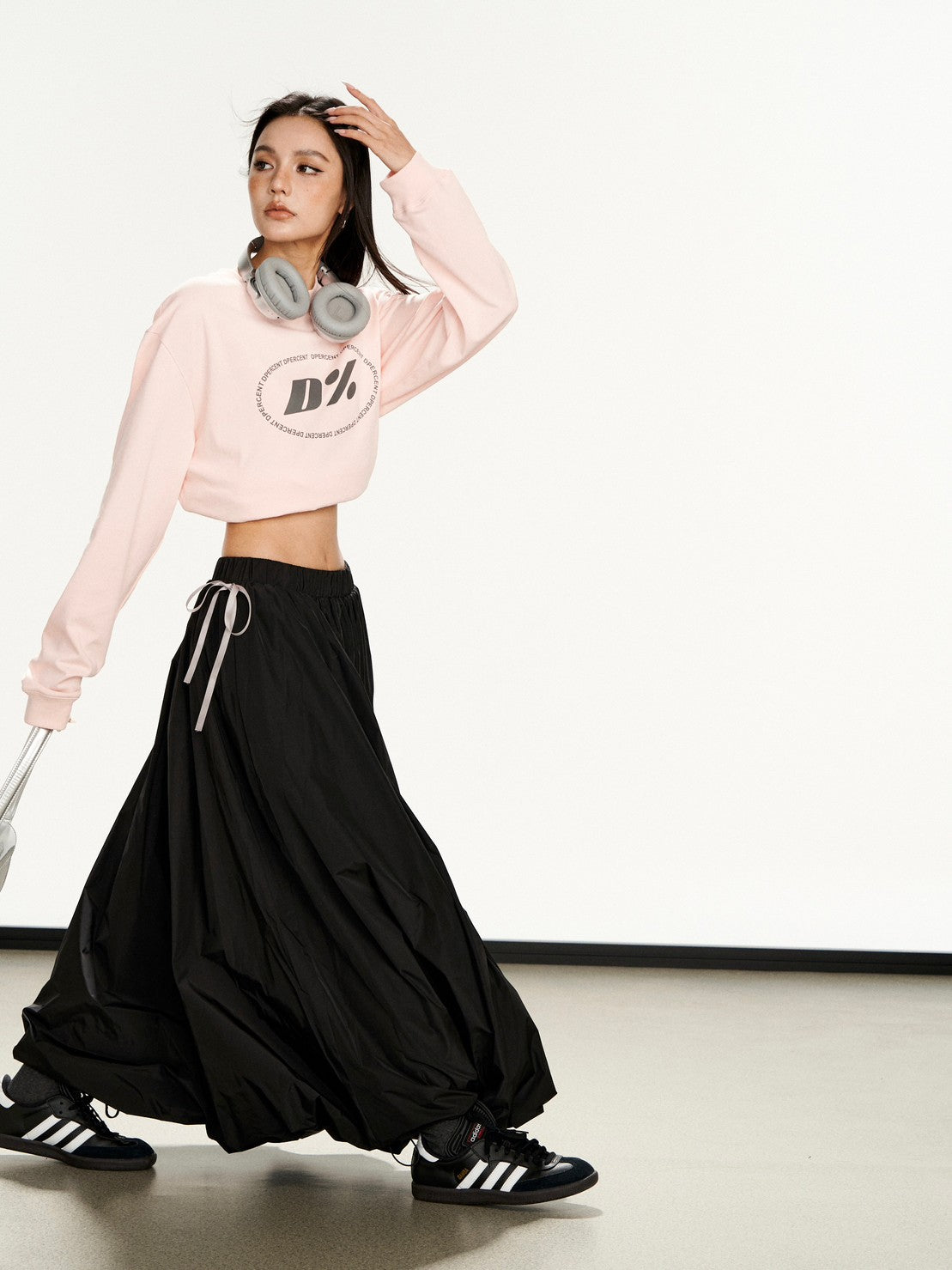 【Dpercent】Front Logo Sweater