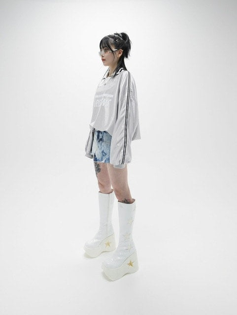 受注制【Never mind the XU】uniform line long sleeve tee (2color)