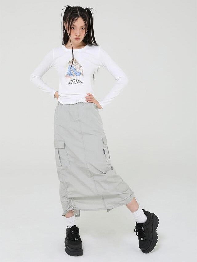 【Uglyshadow】OFFICIAL SHIRRING SKIRT
