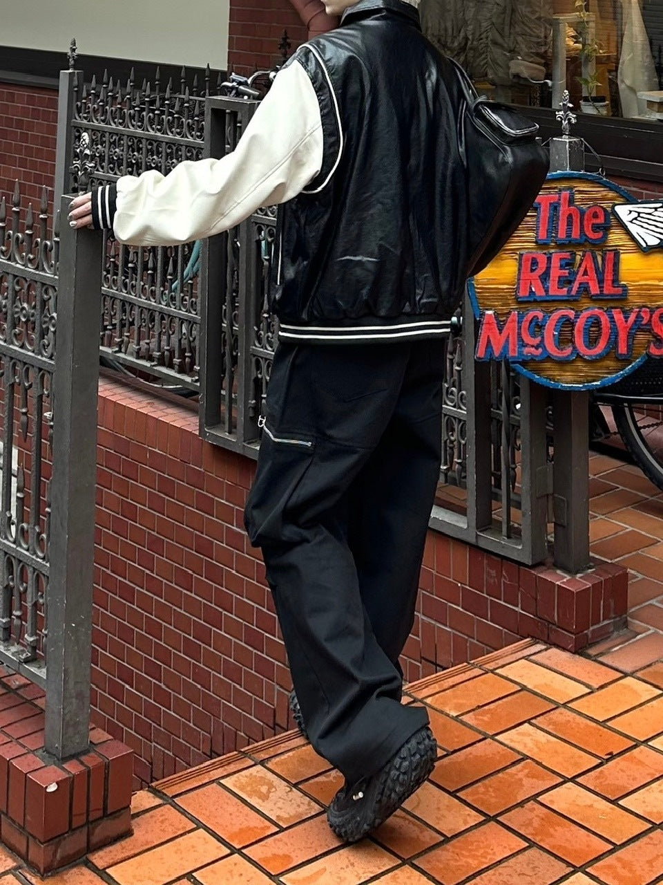 受注制【Chikashitsu +】leather piping jacket (2color)