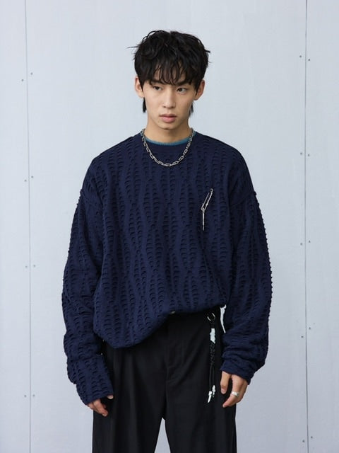 【ARCH by ROARINGWILD】FISH SCALE PATTERN SWEATER