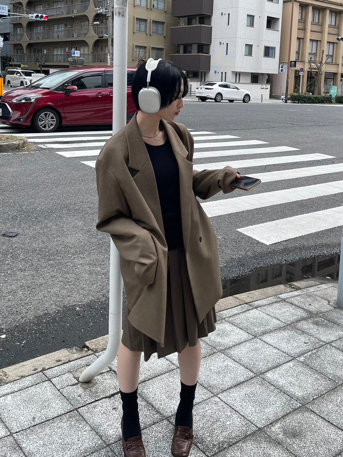 受注制【Chikashitsu +】pleats midi skirt (3color)