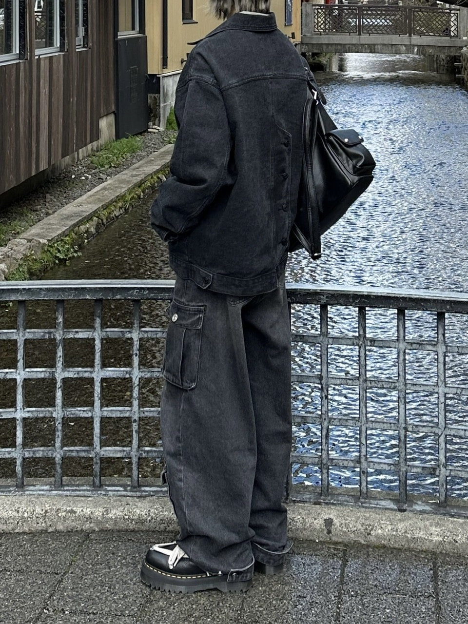 大阪店WEB限定受注制【Chikashitsu +】back design denim jacket