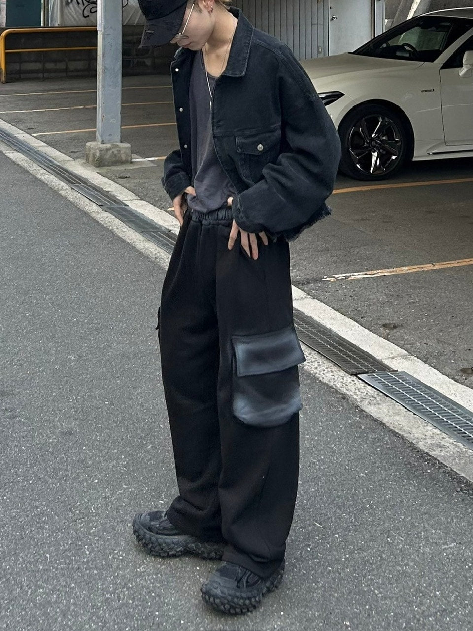 大阪店WEB限定【Chikashitsu +】washed sweat cargo pants (2color)