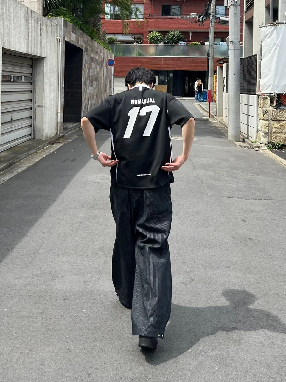 受注制【Chikashitsu +】snap button hickory stripe pants / 【チカシツプラス】スナップボタンヒッコリーストライプデニムパンツ