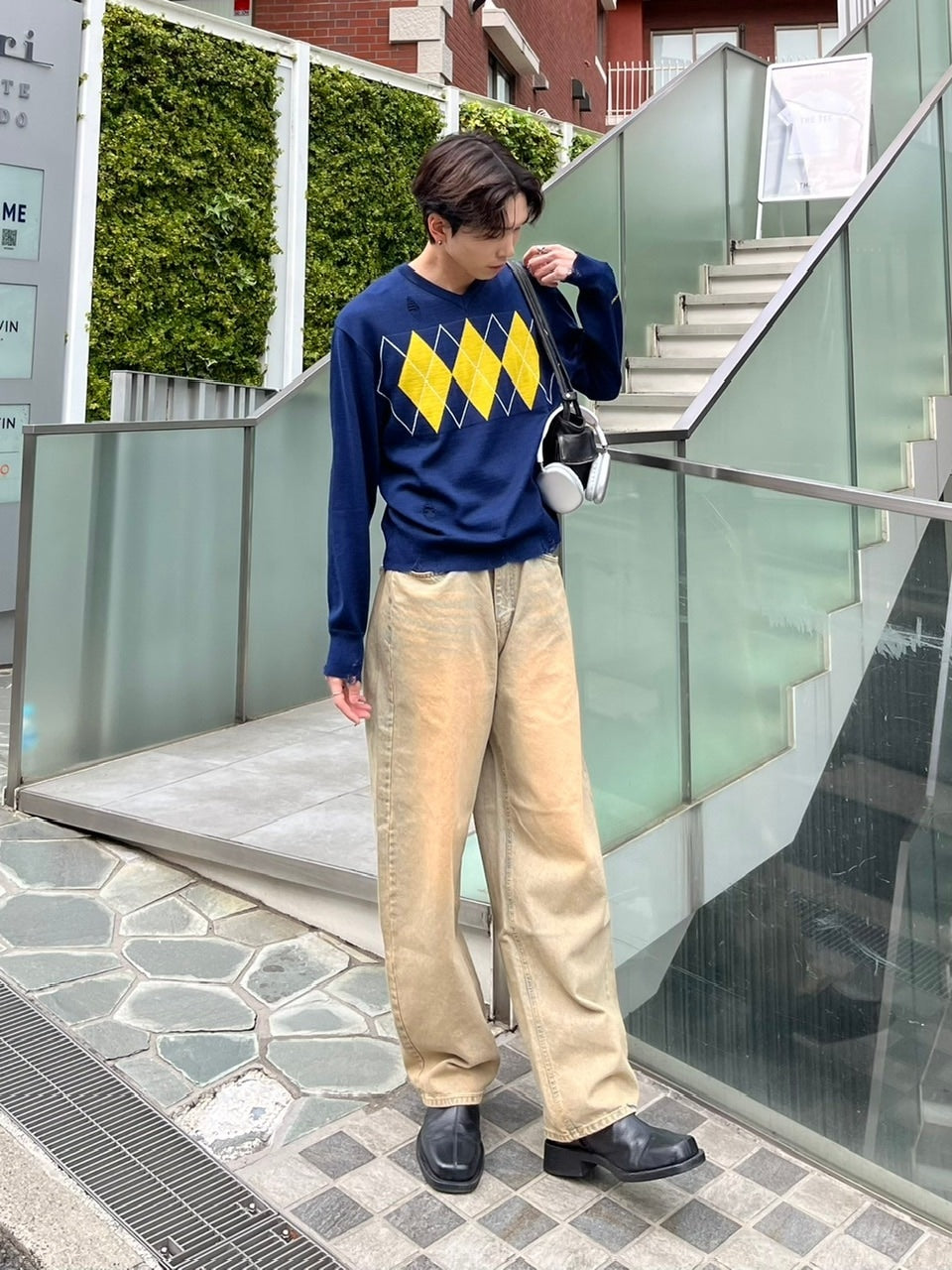 【Chikashitsu +】vintage wash semi wide denim pants 3 / 【チカシツプラス】ヴィンテージウォッシュセミワイドデニムパンツ