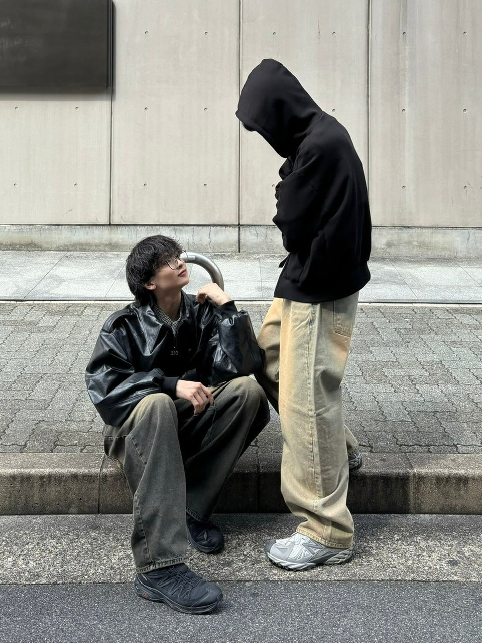 【Chikashitsu +】vintage wash semi wide denim pants 2 / 【チカシツプラス】ヴィンテージウォッシュセミワイドデニムパンツ