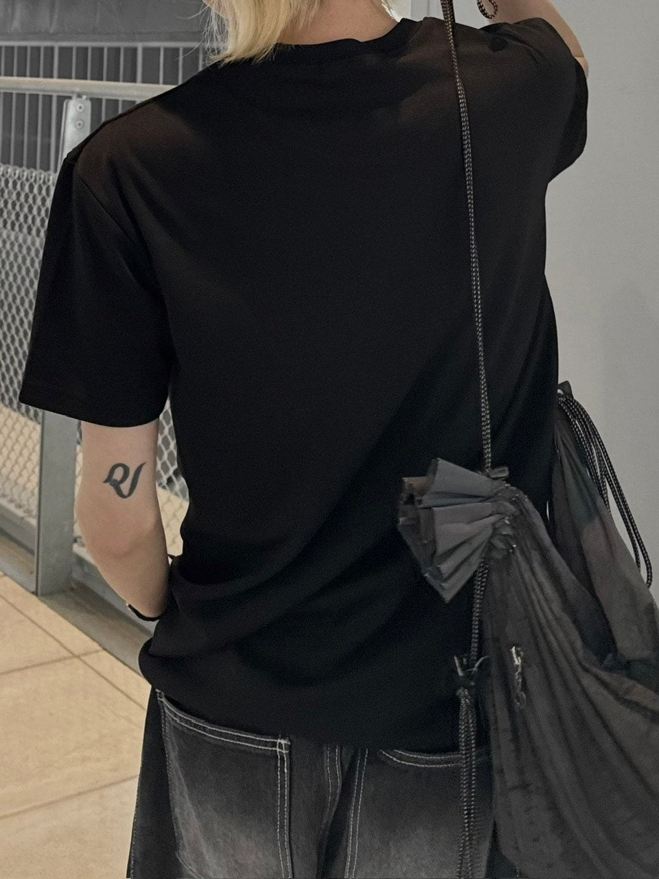 受注制【Chikashitsu +】compact stitch rib t-shirt (3color) / 【チカシツプラス】コンパクトステッチリブ半袖Tシャツ