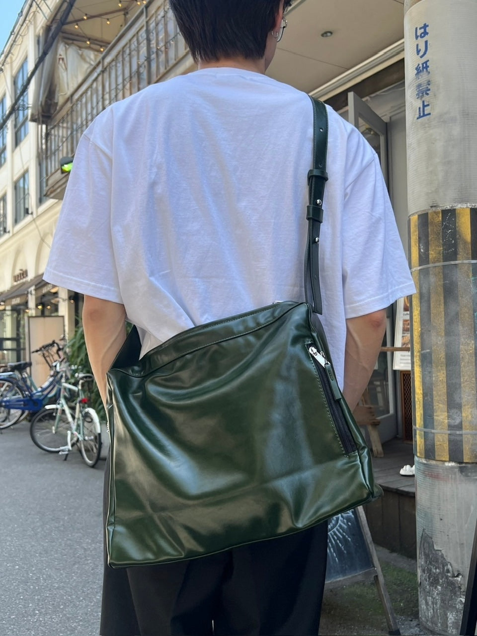 受注制【Chikashitsu +】vegan leather box belt bag (2color)