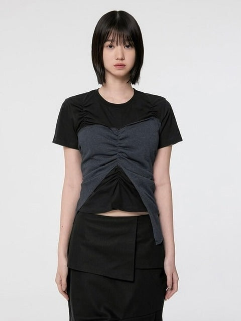 【FLAREUP】Bustier Layered T-Shirt